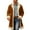 ZC Brown, variant on Santa Jacket for Men Trim Long Cardigan No Zippers Cozy Winter Comfortable Unisex Daily Warm Coats