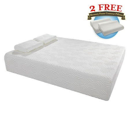 Ktaxon 14" Three Layers Queen Cool Memory Firm GEL Foam Mattress Room w/ 2 Pillows