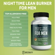 GreenVify Night Time Lean Burner للرجال، بدون نكهة، 60 عدد