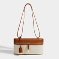 thumbnail image 1 of High-end Feel Women's Small Square Bag New Style Lp Box Pack Hand Print Genuine Leather Single Shoulder Slant Bag, 1 of 5