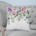 thumbnail image 4 of 24x24 Pillow Covers Set of 2, Eucalyptus Flower Throw Pillow Covers Decorative Couch Cushion Case, Sage Green Botanical Boho Leaf Pink Microfiber Square Pillowcases for Bedroom Car Living Room, 4 of 7