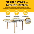 thumbnail image 4 of Sunflowers Table Cloths for 5 Foot Rectangle Tables, Spring Botanical Truck Pig Wooden Grain Patio Waterproof Elastic Fitted Tablecloths, Washable Rectangular Table Cover for Camping, 4 of 8