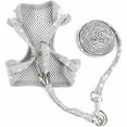 thumbnail image 3 of YOITEA Escape Proof Cat Harness and Leash Set Adjustable No Pull Mesh Padded Puppy Kitten Vest with Lace Collar Bell, Cute Floral Strawberry Printed S, 3 of 4