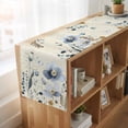 thumbnail image 6 of Table Runners 36 Inches Long Dress Scarves, Spring Blue Floral Farmhouse Kitchen Table Runner, Short Coffee Tablerunners, Vintage Garden Wildflowers Botanical 13x36 Inch, 6 of 9