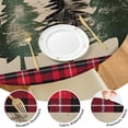 thumbnail image 4 of Red and Green Christmas Pattern Round Fitted Tablecloth with Elastic Edge,Dining Table Cover Waterproof,Outdoor Round Tablecloth for Camping,Dining,Indoor and Outdoor, 4 of 7