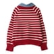 thumbnail image 5 of HongQid Womens Striped Sweater Shirts Lapel V Neck Long Sleeve Strip Knit Pullover Casual Layer Top Jumper Y2K Shirt, 5 of 8