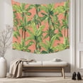 thumbnail image 5 of Palm Tree Tropical Tapestry for Bedroom Wall Hanging Tapestry, Pink Summer Green Botanical Ceiling Backdrop Tapestries Poster Blanket Wall Decor for Teens Room Living Room Dorm 51" x 59", 5 of 8