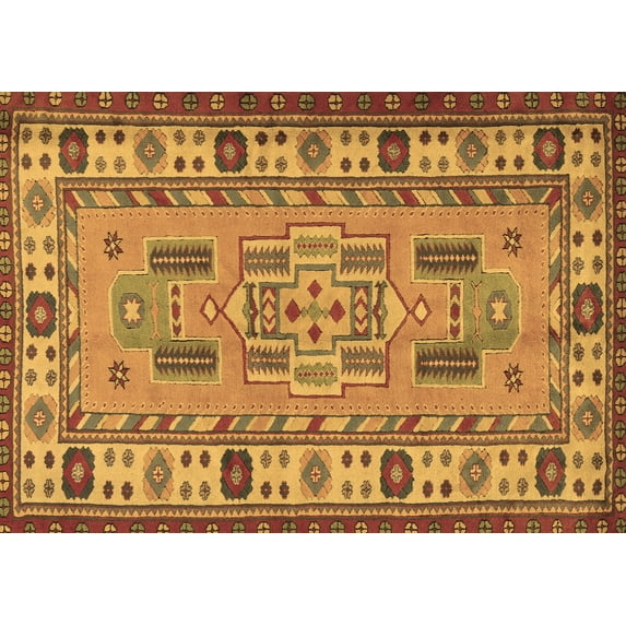 Ahgly Company Indoor Rectangle Oriental Brown Traditional Area Rugs, 2' x 5'