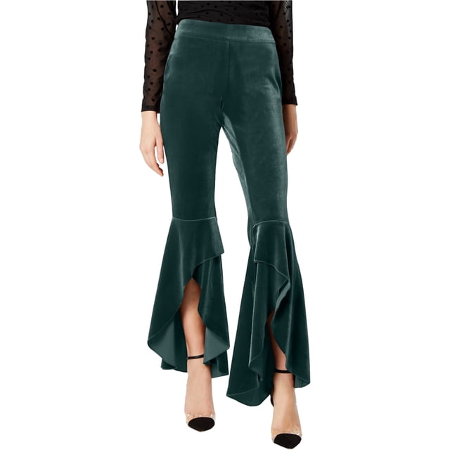 I.N.C Pantalon Décontracté en Velours pour Femmes, Vert, 4