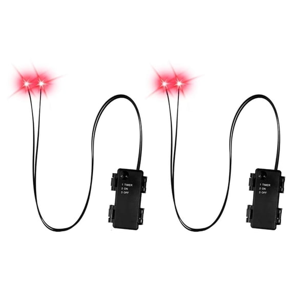 Yammee 2pcs Battery Power LED Glowing Eyes Outdoor Halloween Decors 2 Color