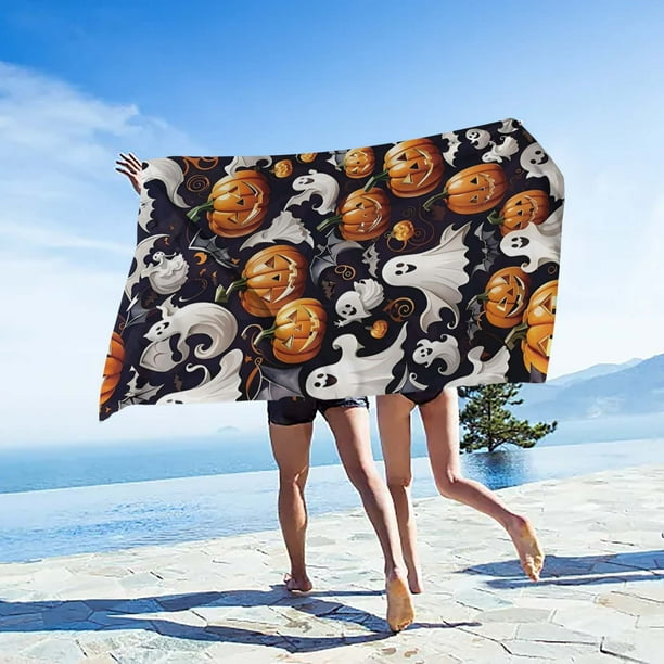 ICQOVD Halloween themed Bath Towel Ultra Fine Fiber and Quick Drying Material Adds a Festive Touch to Your Bathroom Decor Walmart