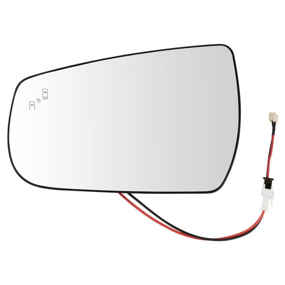 TRQ Exterior Mirror Glass Assembly Heated LH Side for 13-16 Chevrolet Malibu MGA04251