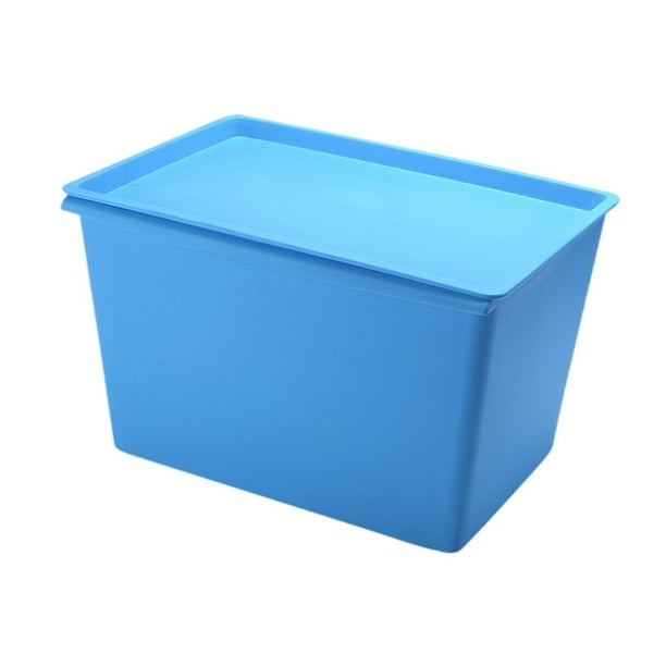 Cesta de almacenamiento para guardería, cesta de almacenamiento apilable para juguetes para niños, almacenamiento de artículos diversos para baño, Azul 38x27x24cm