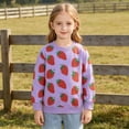 thumbnail image 3 of YUANxueke Girls Sweatshirts Casual Pullover Crewneck Winter Long Sleeve Tops Shirts Clothes,Purple,1-2 Years, 3 of 8