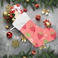 thumbnail image 6 of GZHJMY Strawberry Christmas Stocking, Personalized Large Candy Stocking Hanging Gift, Xmas Stockings Decoration for Family Holiday Party Ornaments Decor Fireplace, 6 of 7