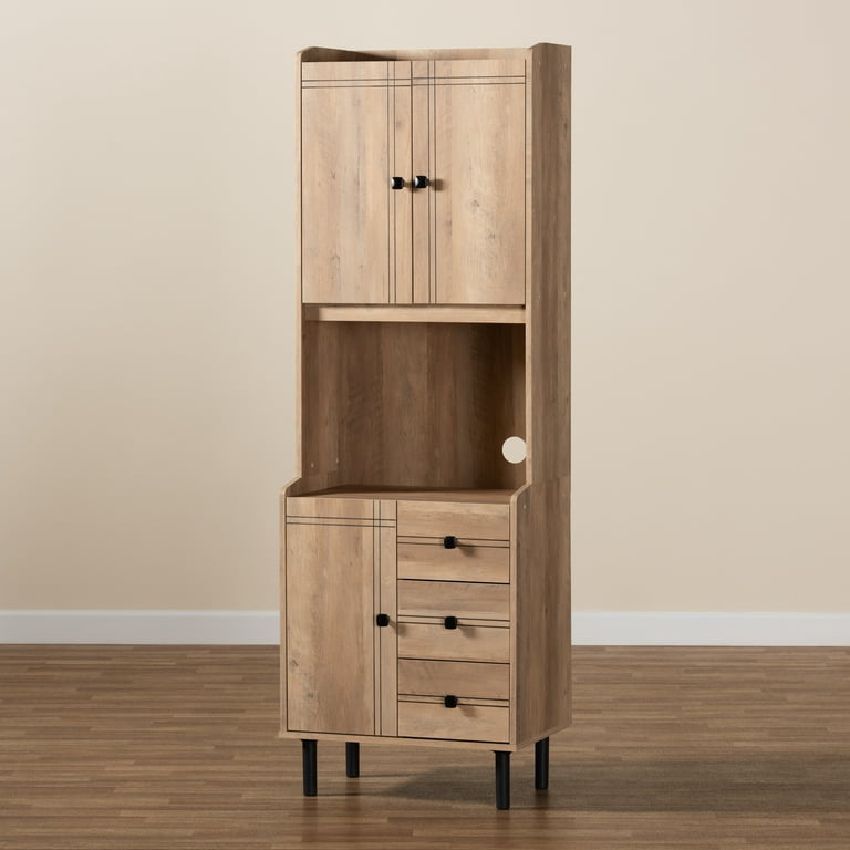 Storage Cabinet with Door & 3 Drawers Corrigan Studio Color: Rustic Oak