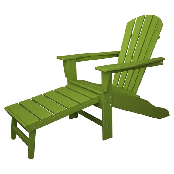 POLYWOOD® South Beach Ultimate Adirondack Chair with Hideaway Ottoman