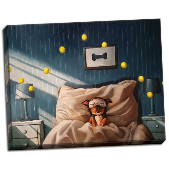 Gango Home Decor Horizontal Bentley's Dream by Lucia Heffernan (Ready to Hang); One 16x12in Hand-Stretched Canvas