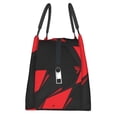 thumbnail image 2 of Red Black Abstract Lunch Bag Reusable Insulated Lunch Tote Cooler Box For Women Men, 2 of 7