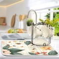 thumbnail image 5 of Flowers and Insects Dish Drying Mat for Kitchen Counter 16x18 In Absorbent Microfiber Reversible Mats Dish Drainer Protector Rack Pad for Coffee Bar Table, 5 of 7
