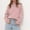 Pink, variant on Itsame Women Knitted Sweater High Neck Pullover Sweatershirt Long Sleeves Solid Color Relaxed Sweatshirts Beige Size Free Size