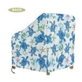 thumbnail image 7 of Renewold Outdoor Patio Chair Covers Dust Proof Water Resistant Swivel Lounge Chair Covers for 4-6 Stackable Dining Chairs Fits up to 38"W x 38"D x 36"H, Sea Turtle Starfish Blue, 7 of 7