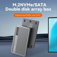 thumbnail image 4 of Boîtier de Disque Dur Mobile à Double Baie 20Gbps M.2 SATA/NVMe SSD - Boîtier SSD à Double Baie NVMe Prise EU, 4 of 5