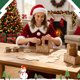 thumbnail image 3 of Inteprter Juego de 5 portavasos de jengibre para manualidades con tarjetas de felicitación, cintas decorativas y portavasos para fiestas. Kits de decoración para fiestas, 3 of 6