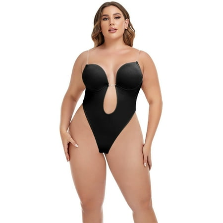 MITCOWBOY Corset Top  Shapewear for Women Plus Size Backless Built In Bra Body Shaper Seamless with Open Crotch  White Corset Top  Black Corset Top  Black M (clearance)