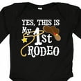 thumbnail image 4 of Inktastic Yes, This is My 1st Rodeo Cowboy Hat with Red Band, Lasso Boys or Girls Long Sleeve Baby Bodysuit, 4 of 5