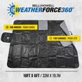 thumbnail image 3 of Bell + Howell Weather Force 360 Black Reversible Anti-Theft Automotive Windshield Shade 10ft x 6ft All-Weather Guard, 3 of 8