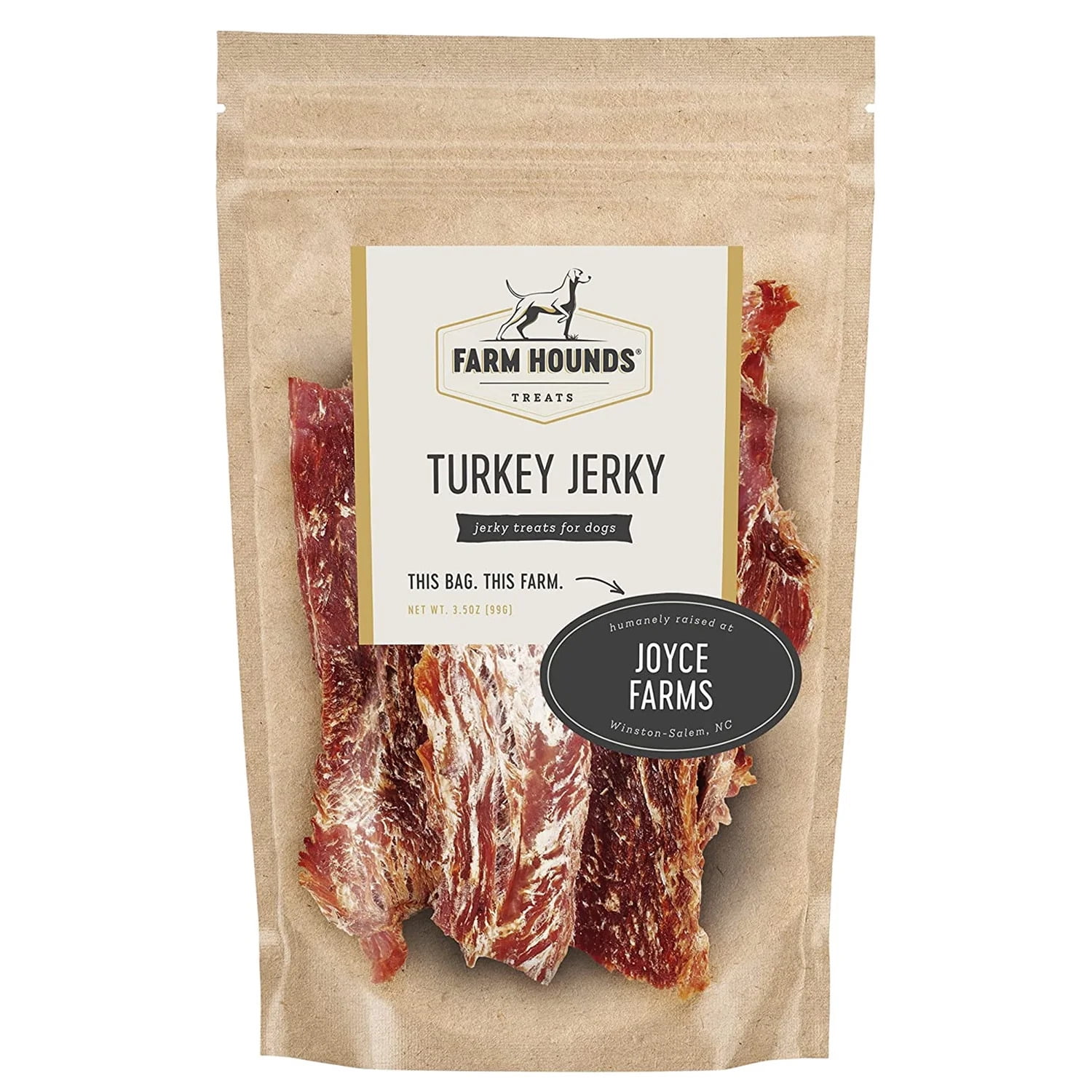 Farm Hounds Premium Turkey Jerky for Dogs, 100 Made from HumanelyRaised Turkeys, Dog Jerky