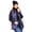 Navy Paintstroke Floral, variant on Women's Plus Size Quilted Puffer Vest