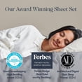thumbnail image 4 of Eucalyptus Sheets – Cooling Tencel Sheets Queen Blend with Egyptian Cotton, Ultra-Soft Breathable Percale Weave 4-Piece Bedding Set for a Luxurious, Refreshing Sleep (Light Grey)$$Bedding, 4 of 9