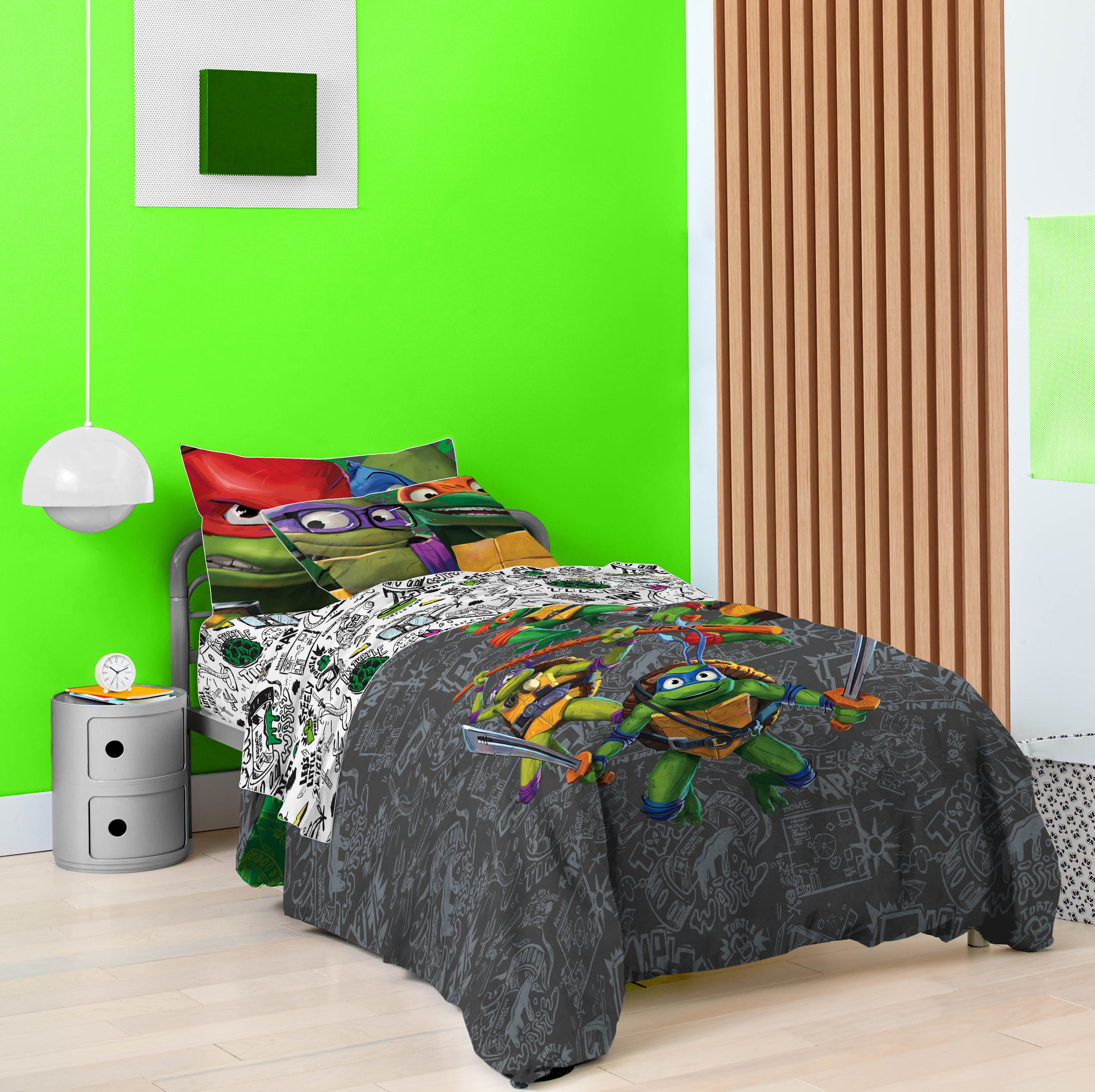 TMNT ニンジャタートルズ シーツと枕カバーのセット TMNT ニンジャタートルズ シーツと枕カバーのセット
