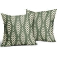 thumbnail image 2 of Sage Green Pillow Covers 16x16 Set of 2 Boho Pattern Cream Herringbone Geometric Print Bohemian Ethnic Print Decorative Throw Pillows Outdoor Pillowcase Farmhouse Cushion Case Couch Sofa Bed Decor, 2 of 5