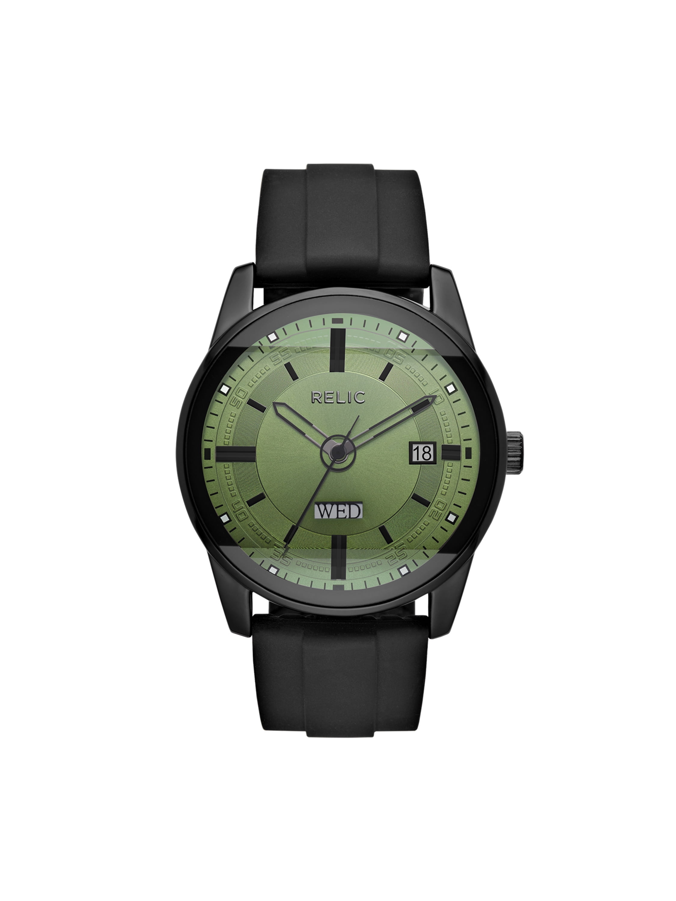 Relic Relic by Fossil Men's Everet Black Silicone Watch