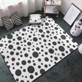 Abstract black Polka dots Area Rugs for Living Room Bedroom , 3x5 Soft