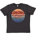 thumbnail image 3 of Inktastic Lake Vibes Distressed Retro Sunset Youth T-Shirt, 3 of 5