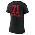 thumbnail image 3 of Women's Trent Williams Black San Francisco 49ers Wordmark Player Name & Number V-Neck T-Shirt, 3 of 3