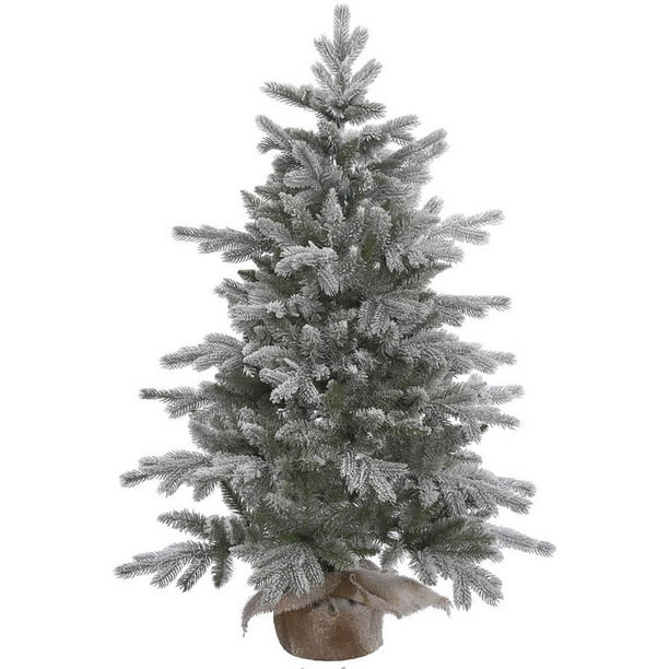 Vickerman Unlit 4' Frosted Sable Pine Artificial Christmas Tree
