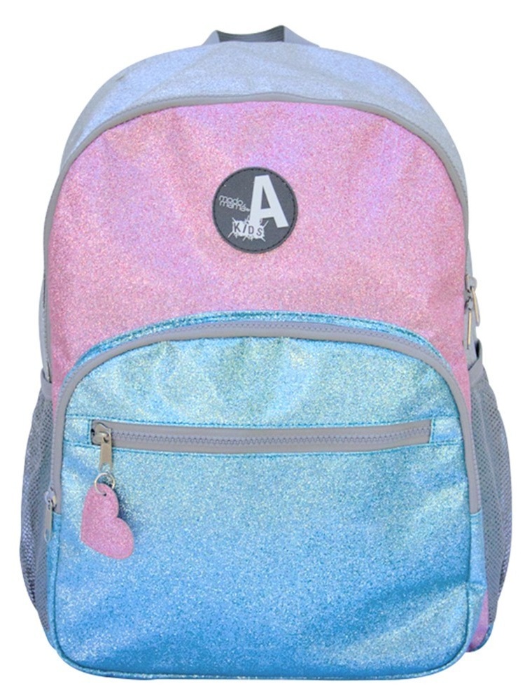 Aquarella Kids EBG2996 Pink&#44; Silver & Blue Girls Metallic Elementary Backpack - image 2 of 2