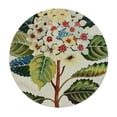 thumbnail image 4 of WYYP Flowers Leaves Folk Art Round Tablecloth 100% Polyester Fiber with Elastic Edge White, 4 of 8