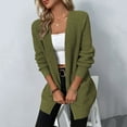 thumbnail image 4 of Aayomet Cardigan for Women 2023 Womens Cardigan Color Block Striped Draped Kimono Cardigans Long Sleeve Open Front Casual Knit Sweaters Coat Outwear,Army Green S-XXL, 4 of 5