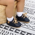 thumbnail image 6 of URMAGIC Baby Boys Girls Oxford Shoes PU Leather Soft Rubber Sole Sneakers Anti-Slip Toddler Ankle Boots Infant Walking Shoes Moccasins, 6 of 11