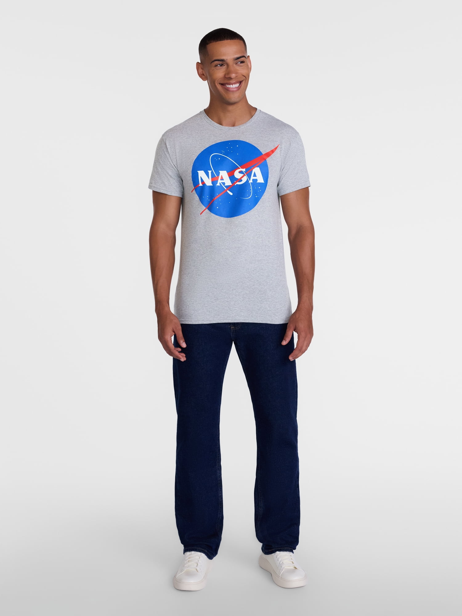 NASA Men's and Big Men's Graphic Cotton Tee with Short Sleeves, Sizes S-3XL