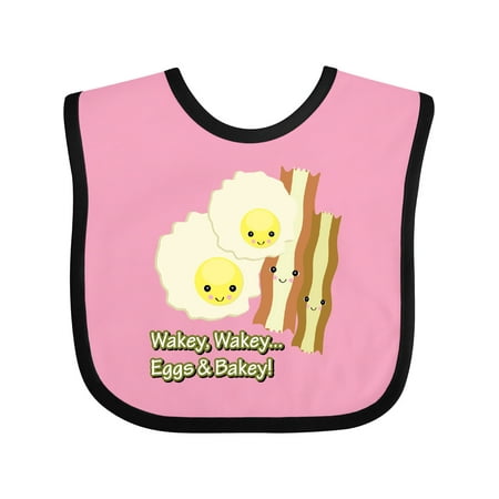 

Inktastic Cute Kawaii Wakey Wakey Eggs N Bakey Boys or Girls Baby Bib