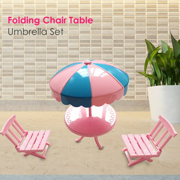 1 Juego de mesa de playa para munecas al aire libre con sombrillaaccesorios para sillas plegables Ndcxsfigh Nuevos Originales Walmart en linea