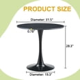 thumbnail image 4 of FFZ 31.5 inch Mid Century Modern Round Circle Tulip Bistro Dining Table Thickened Top Metal Pedestal, Faux Marble, 4 of 14