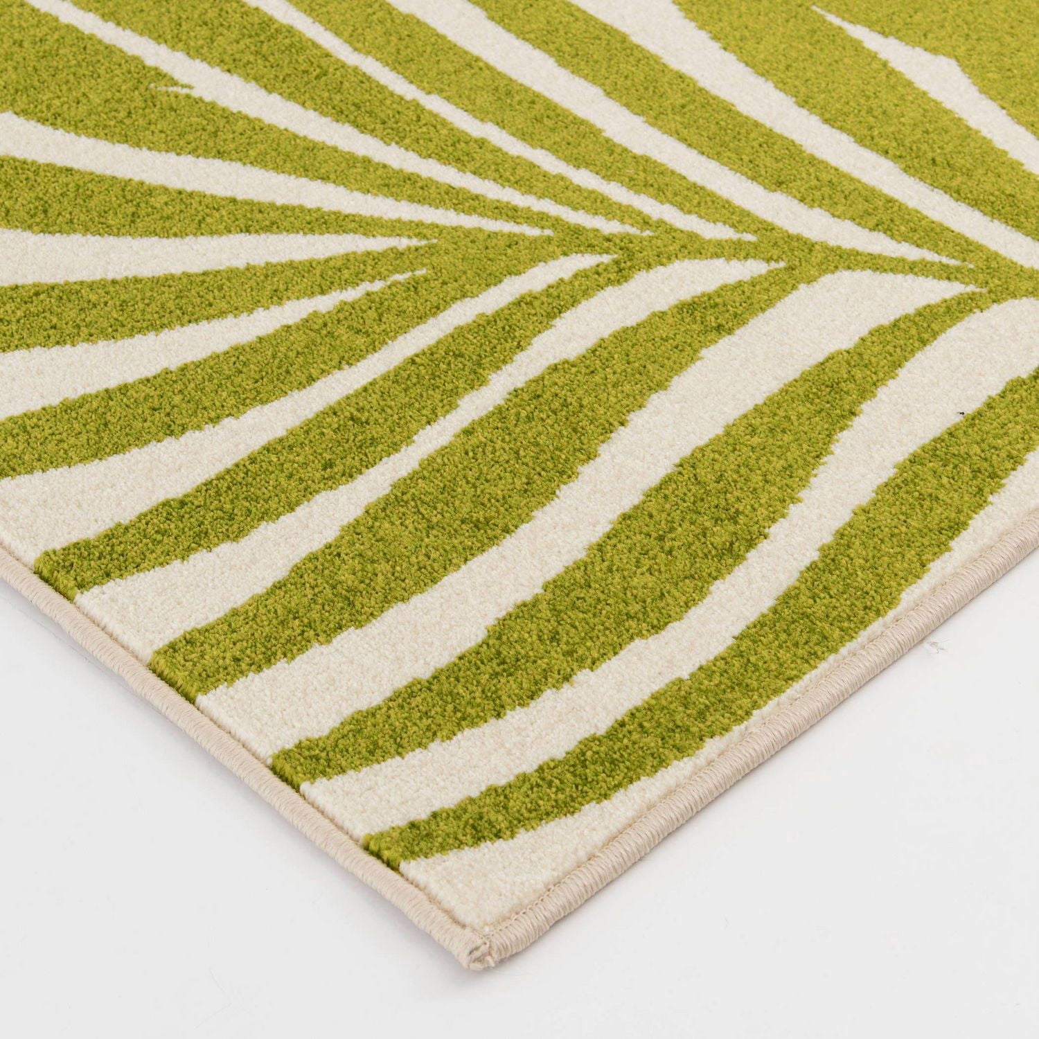 Tropiana Cream and Green Woven Area Rug
